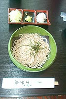 暑い日の冷たい蕎麦