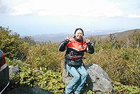 鳥海山から男鹿半島を望む